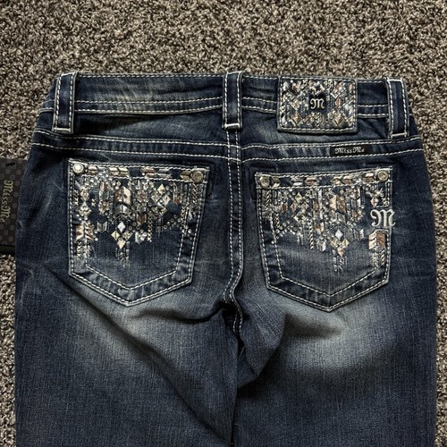 MISS ME Womens Denim Jeans Size 26 Signature Ankle Skinny New Embellished Bling - Picture 8 of 8