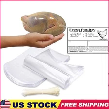 Shrink Bags Poultry Processing BPA Free 50 Count Freezer Safe W/ Zip Ties New