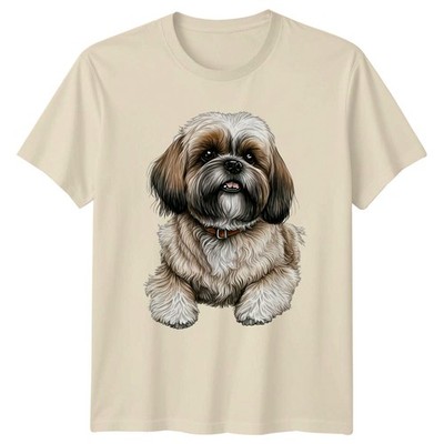 Shih Tzu Hund Tiere Hunde Herren T-Shirt Damen Tee Haustierliebhaber Grafik Top