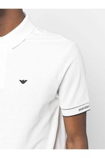 Image of Emporio Armani Piquet White Men's Polo T-shirt