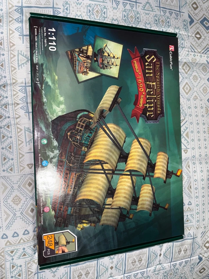 CubicFun 3D Puzzle The Spanish Armada San Felipe 1690 - New in Box - Image 3 of 4