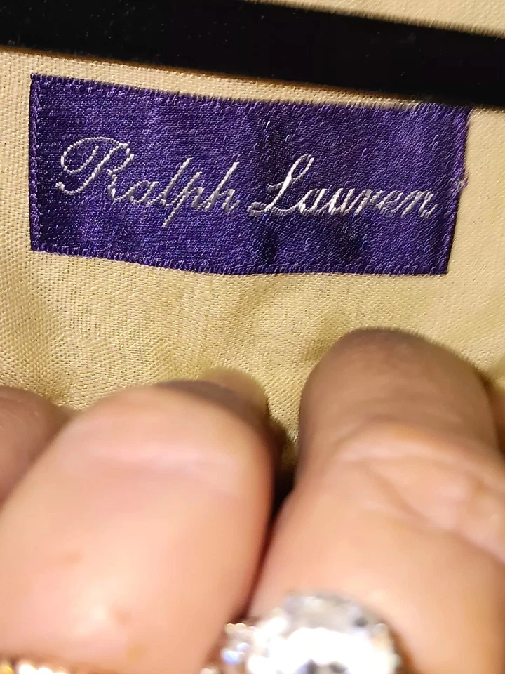 Ralph Lauren 紫色标签男式礼服纽扣长袖 17 英寸领 52 英寸 2XL — 第 2/4 张图片