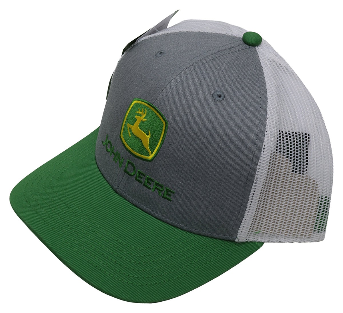 John Deere Men's Moline 112 HG/GR/WH Mesh Back Hat/Cap - LP86116