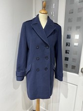 Cotswold Collections Women's Cashmere And Wool Mix Navy Blue Size 10 Smart Coat