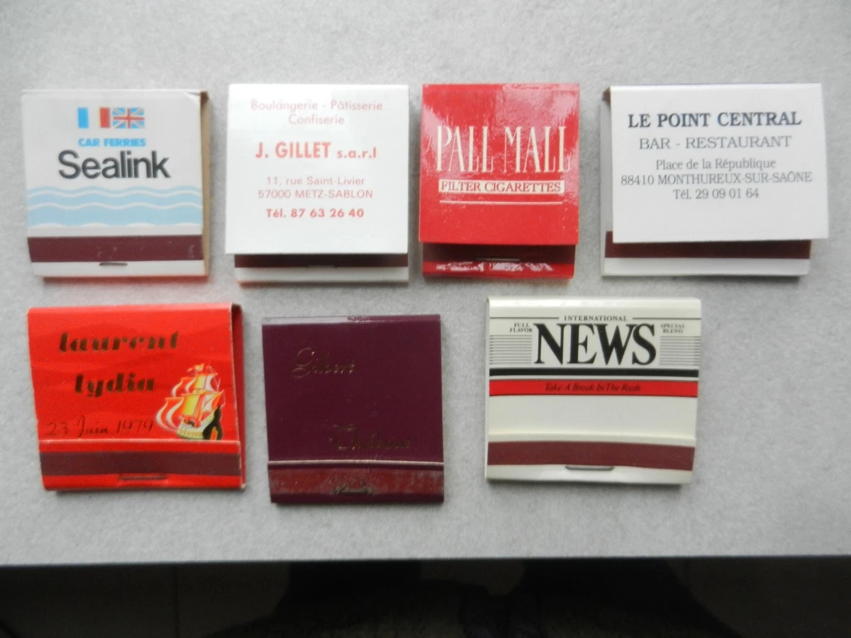 Lot Anciennes Boîtes D'allumettes Publicitaires – Vintage Années 60-80