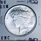 1922 P BU GEM PEACE SILVER DOLLAR UNC MS+++ U.S. MINT RARE COIN 8687