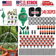 149/202PCS Drip Irrigation System Garden Plant Self Watering Micro Sprinkler Kit