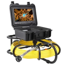 9" HD Sewer Inspection Camera 165ft Cable Self Leveling Waterproof w/ 16 GB Card