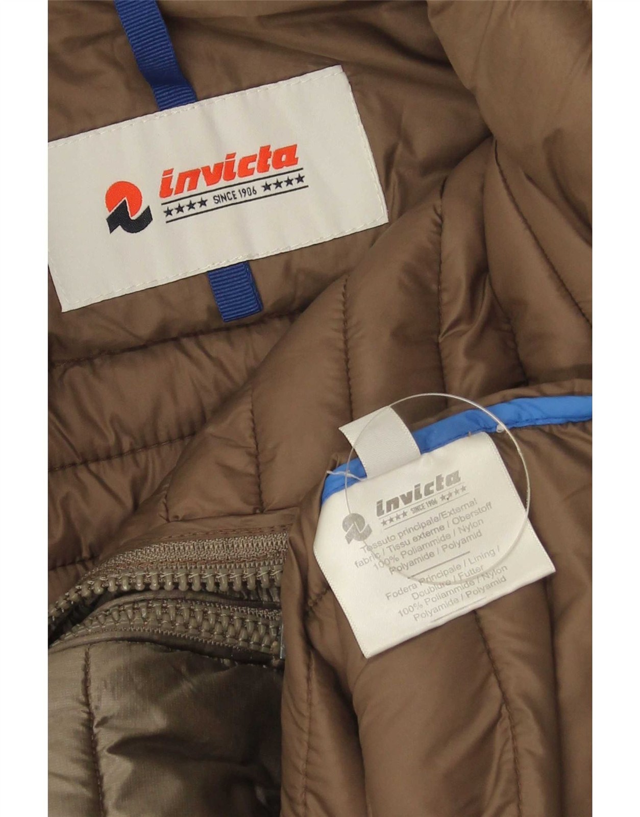 Invicta Womens Hooded Padded Jacket UK 14 Large Khaki Polyamide EC01 image 3