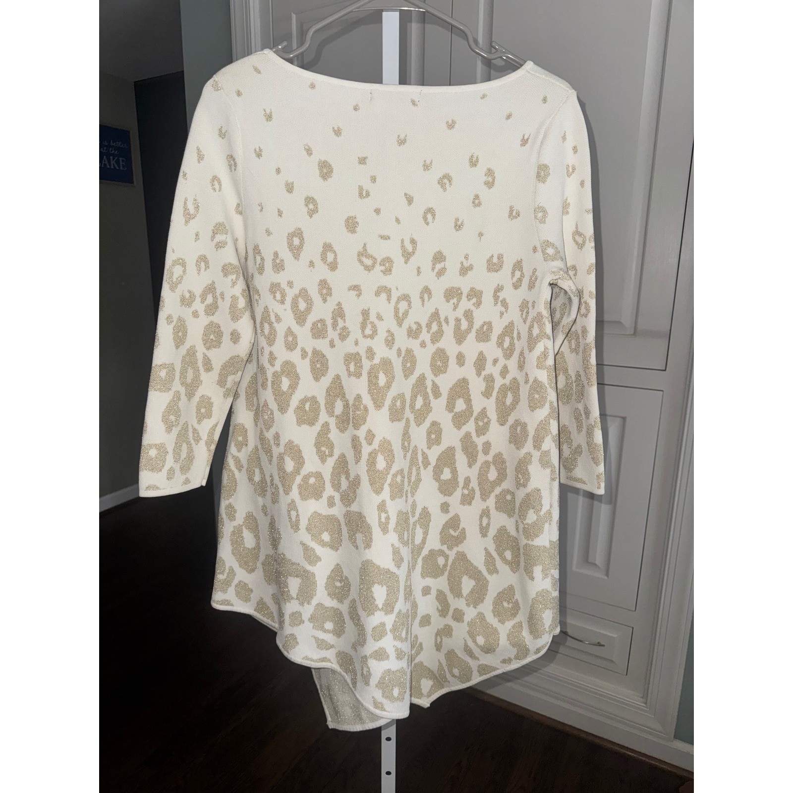 Grace Elements Gold Metallic Leopard Print Sharkb… - image 5