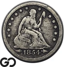 1854 Seated Liberty Quarter w/ Arrows