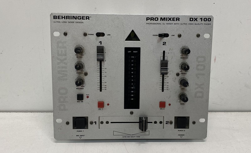 Behringer Pro Mixer DX 100 Professional 2-Channel DJ Mixer For Parts and Repair