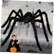 Giant Spider 6.6 Ft, 78" Halloween Decorations Fake Halloween Decor 1 Pack