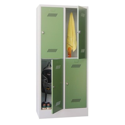 Kleiderschrank / Kleiderspind / 4er 300 mm / 1.850x600x500mm / Sockel / Riegel