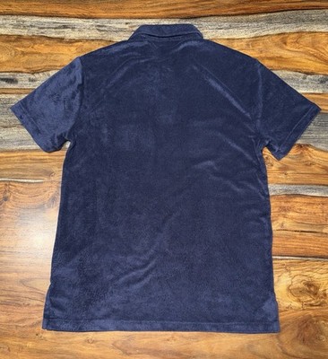 Polo Ralph Lauren リネン w38 ネイビー sy13 Polo Ralph Lauren Custom Slim Fit Terry Spa Polo Shirt Navy Blue