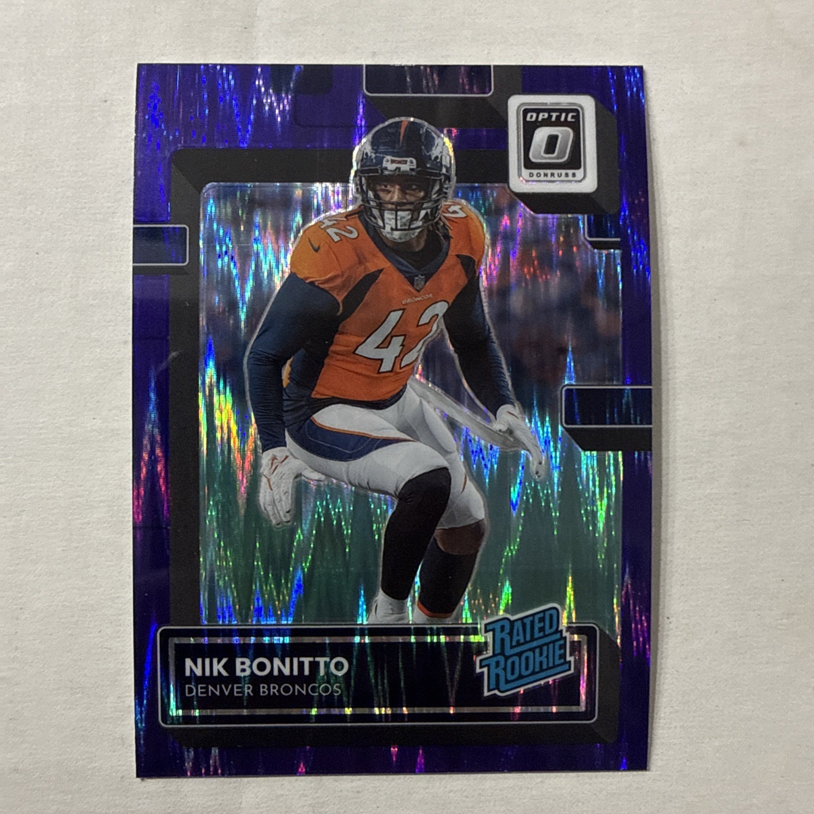 2022 Panini Donruss Optic - Rated Rookie Nik Bonitto #270 Purple Shock Prizm 