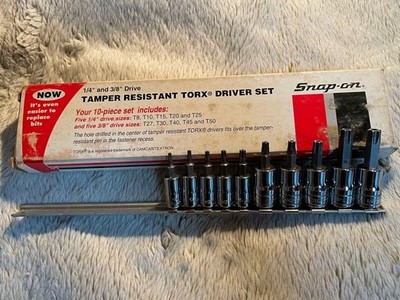 Snap-on 210EFTXRY 10-teiliges Kombi-Laufwerk TORX-Bit manipulationssicherer S...