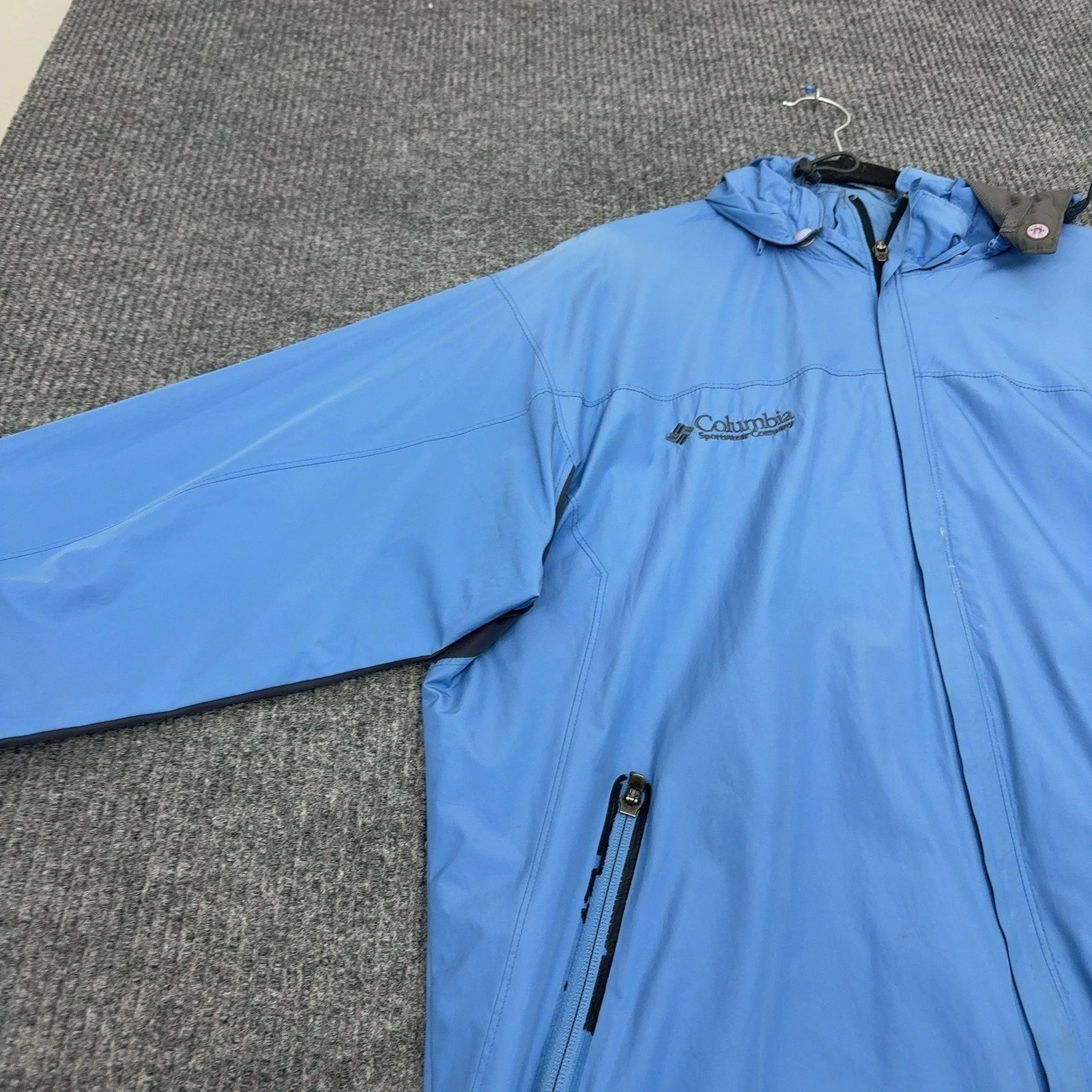 Columbia Jacket Mens XL Blue Polyester Titanium Windstopper Hooded Gorpcore image 3