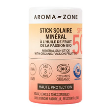 AROMA ZONE Stick Solaire BIO SPF50  - Enfant Adulte Naturel Vegan UVA/UVB France