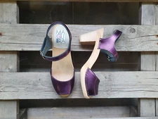 Swedish Clogs Sandals Maguba Bologna Purple Size US Womens 6 / EU 36 Narrow