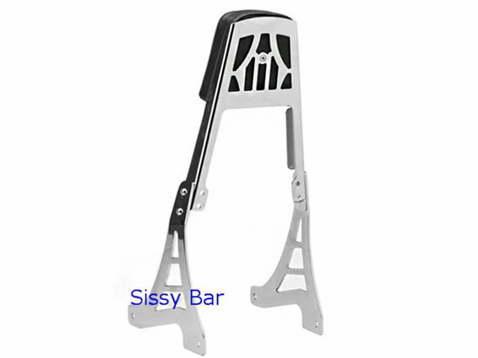 Almohadilla de cuero con respaldo Sissy Bar para Harley Sportster XL 883 XL1200 1995-2003 1998 Foto 2 de 4