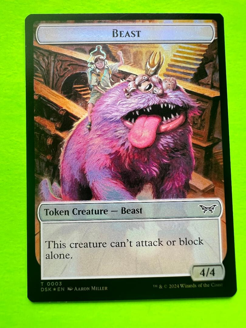 MTG Duskmourn - House of Horror - Beast / Copy - Foil token | eBay