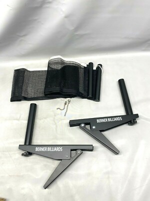 Berner Billiards Snap On Table Tennis Net & Post Kit w/ Paddle & Balls
