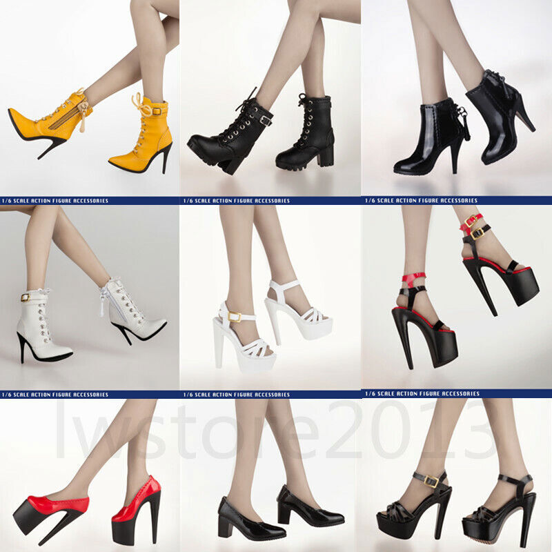 Action Figure Shoes 1:6 Scale Boot High Heeled Shoes For 12inch
