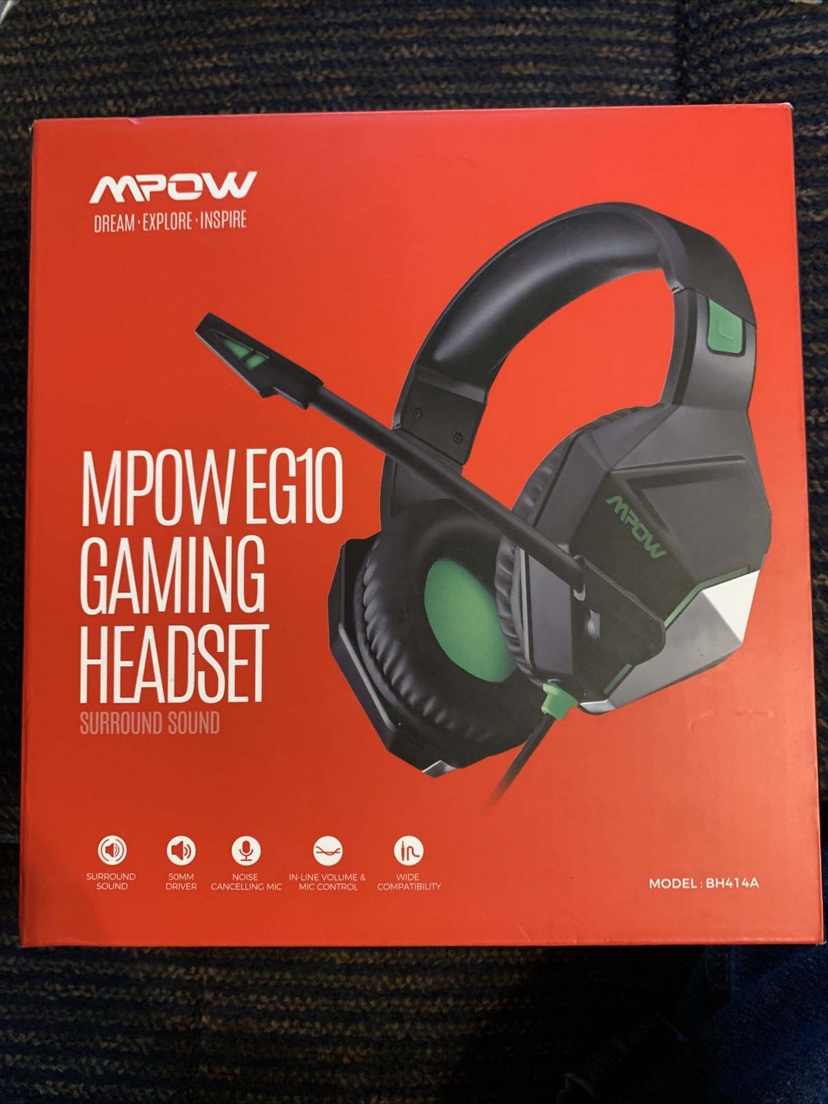 Gaming Headset Microphone MPow EG3 Pro Wired High Quality LED New-image