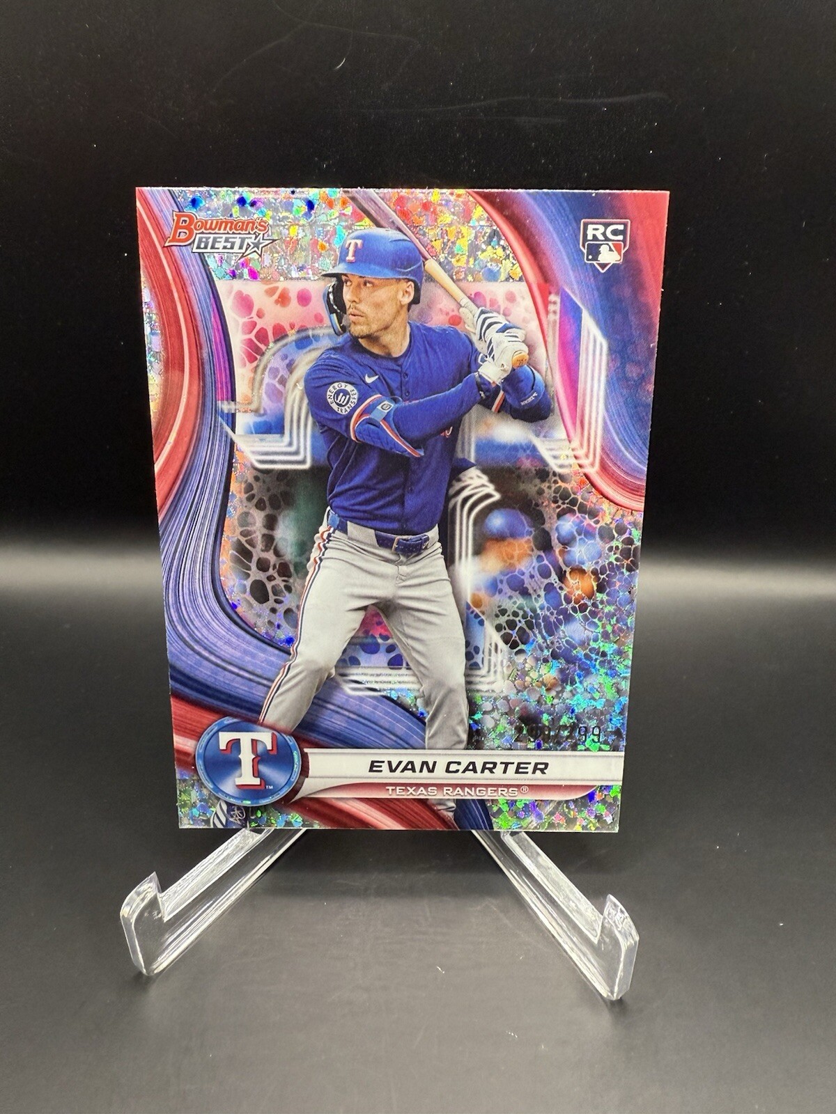 2024 Bowmans Best Evan Carter Mini-Diamond Refractor Rookie /299 #66