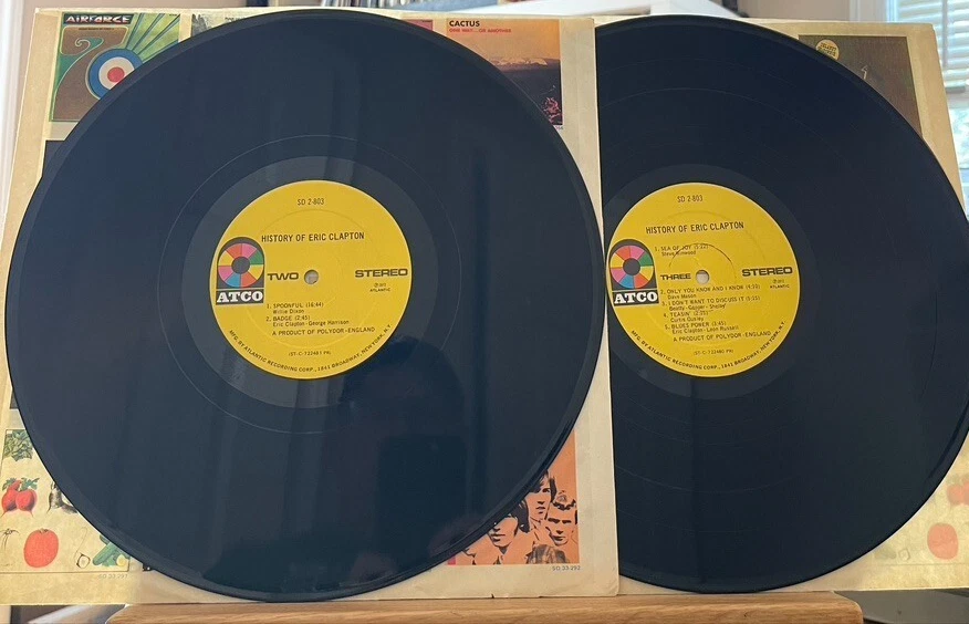 Eric Clapton The History of Eric Clapton Vinyl 2 LP Atco SD2-803 Layla Badge VG+ - Image 3 of 4