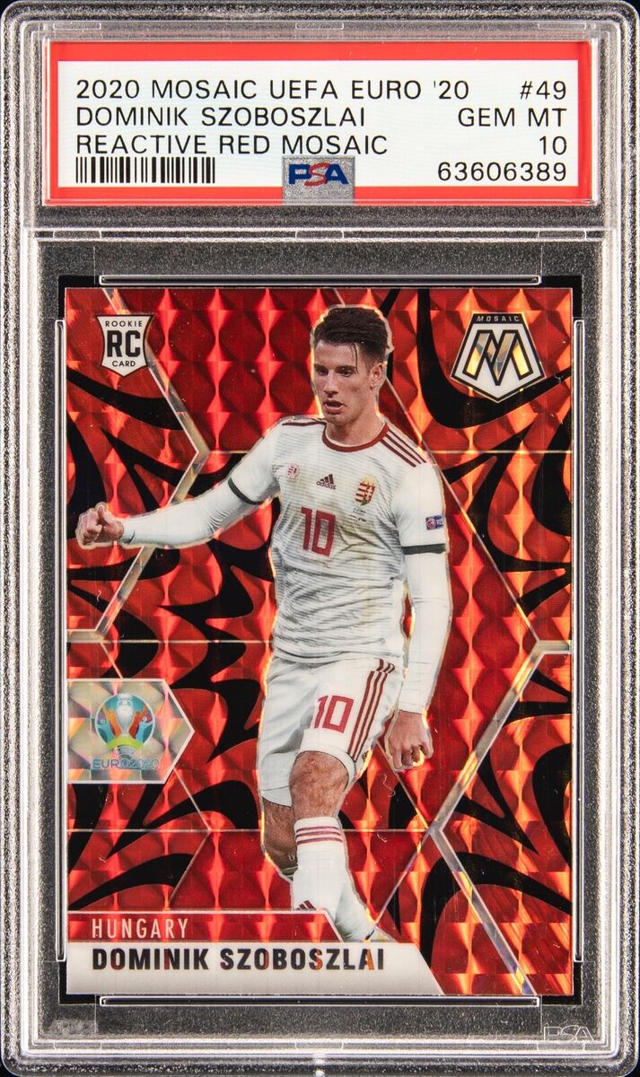 2020-21 Panini Mosaic Prizm Reactive Red Dominik Szoboszlai 2020-21 Panini Mosaic Prizm Reactive Red Dominik Szoboszlai