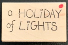 Memory Box A Holiday Of Lights Rubber Stamp