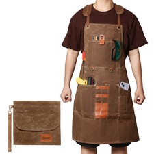 Waxed Canvas Work Apron Waterproof Dustproof Canvas Unisex One Size Fits All