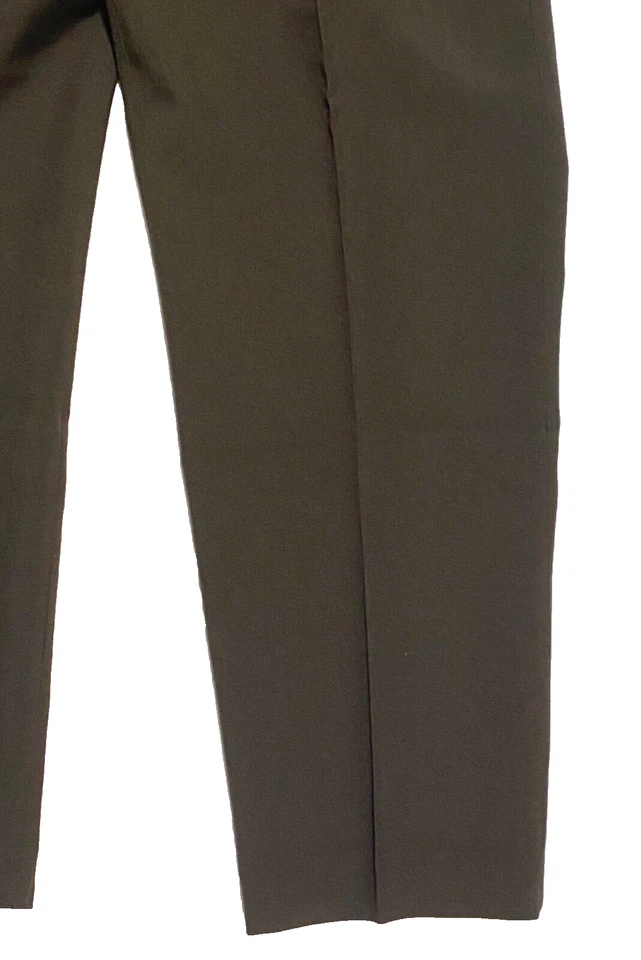 men's John Blair dress pants size 37x27 brown zipper pockets belt loops polyest - Image 2 of 4