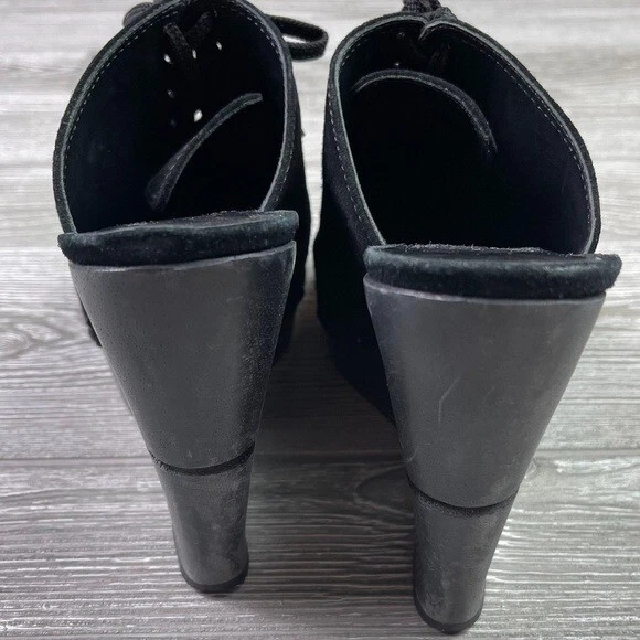 Женские замшевые сабо на платформе Diane Von Furstenberg Emerson размер США 8 черные с заклепками - Изображение 4 из 4