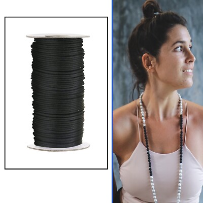 Schwarz Elastische Schnur für Handarbeiten Rund Perlenschnur - 1mm/1.5mm/2mm/