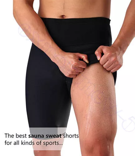 Männer Fettverbrennung Schweiß Sauna Hose Shorts Body Shaper Taille Trainer Gewichtsverlust - Bild 3 von 19