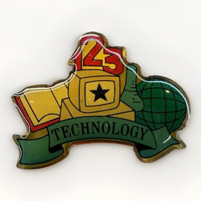 STEM Learning Technology Computer Vintage Lapel Hat Pin School Teacher