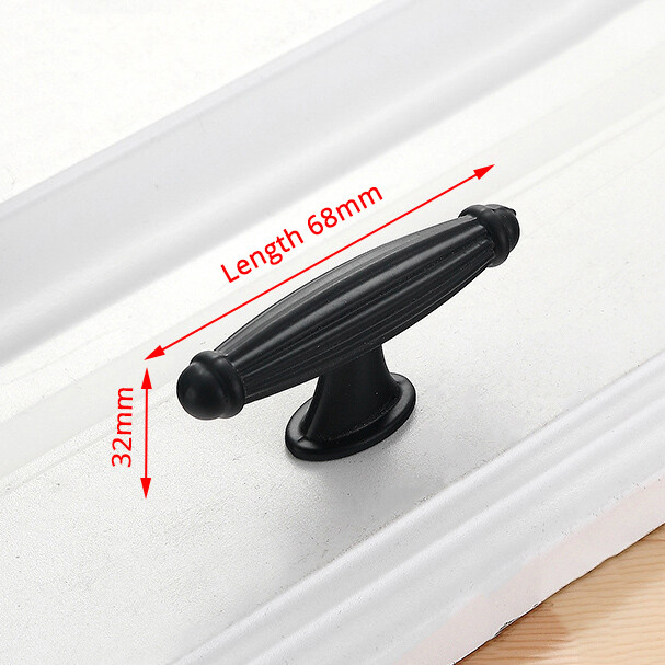 Black Aluminium Alloy Kitchen Handles Drawer Pulls Cupboard