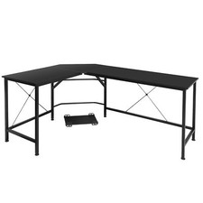 L-Shaped Desk Computer Desk PC Laptop Study Table Workstation for Work at Home