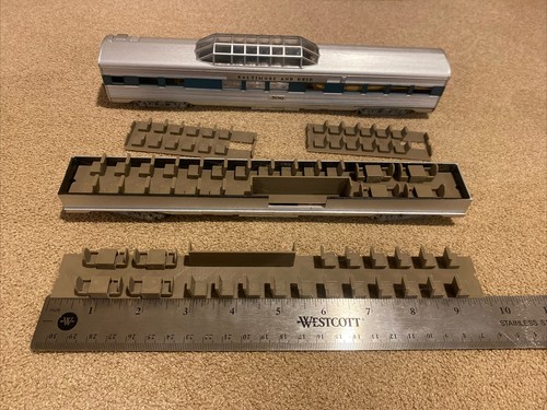 HO Streamliner Passenger Cars Interior Set/lot.  Olive Brown Fits Athearn - Picture 4 of 12