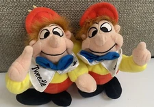The Disney Store Exclusive Tweedle Dee & Tweedle Dum 8" Mini Bean Bag Plush