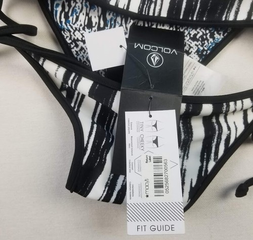 NEW Volcom String Bikini Bottom Women’s Medium Multicolor Reversible Ties Beach - Picture 6 of 14