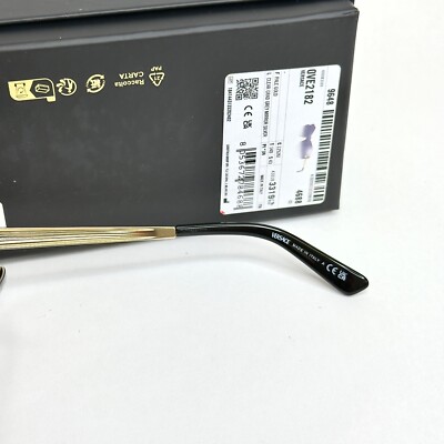 VERSACE GLAM Stud Medusa Head 2182 Gray Mirrored Gold VE2182  display picture 3