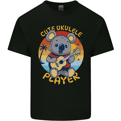 Cute Ukulele Player Koala Bear Mens Cotton T-Shirt Tee Top