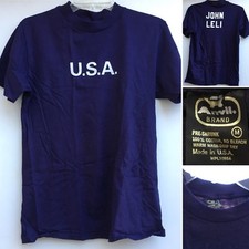 Vintage USA T-Shirt name on back 70s 1970s 80s Anvil Made In USA Blue M