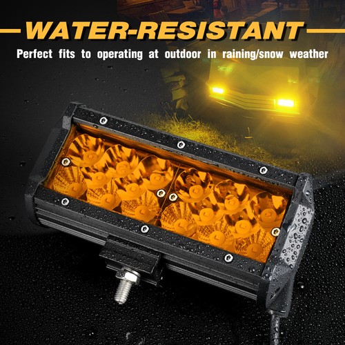 2X 7" LED Work Light Bar 3-Row Combo Pods Driving Reverse Off Road 4WD UTV ATV - Picture 4 of 11