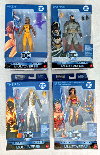 DC Multiverse Complete Lex Luthor Collect & Connect Action Figure Lot of 4