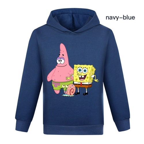 Kapuzenpullover Patrick Star SpongeBob Hoodie T-Shirt Sweetshirt Kinder Langarm - Bild 11 von 32